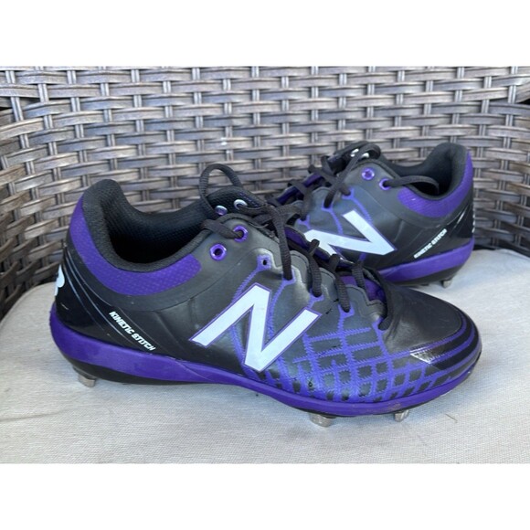 New Balance Purple and Black Baseball Cleats Size 9.5 Great Condition - Picture 1 of 7